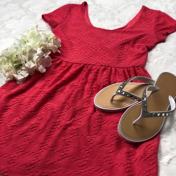 Lily Rose Coral Casual Dress size XS - Picture 3 of 9